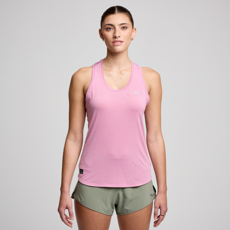 Picture of SAUCONY SAW800482 Stopwatch Singlet Γυναικείο Αμάνικο ORH - STRONG PURPLE