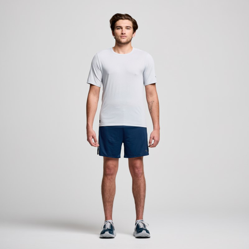 Picture of SAUCONY SAM800377 Stopwatch SS T-Shirt Ανδρικό Μπλουζάκι GNH - GRANITE HEATHER