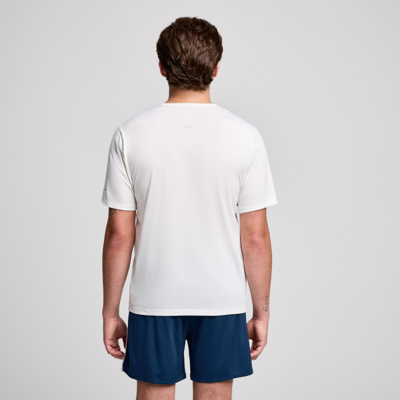 Picture of SAUCONY SAM800377 Stopwatch SS T-Shirt Ανδρικό Μπλουζάκι WH - WHITE