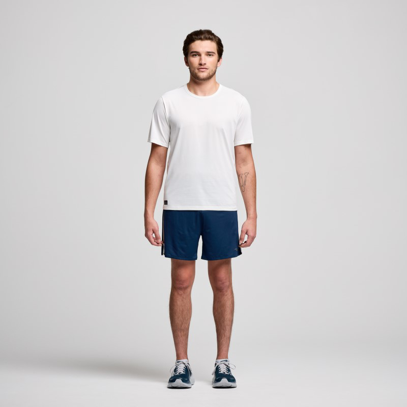 Picture of SAUCONY SAM800377 Stopwatch SS T-Shirt Ανδρικό Μπλουζάκι WH - WHITE