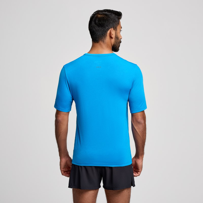 Picture of SAUCONY SAM800377 Stopwatch SS T-Shirt Ανδρικό Μπλουζάκι CBH - BLUE HEATHER