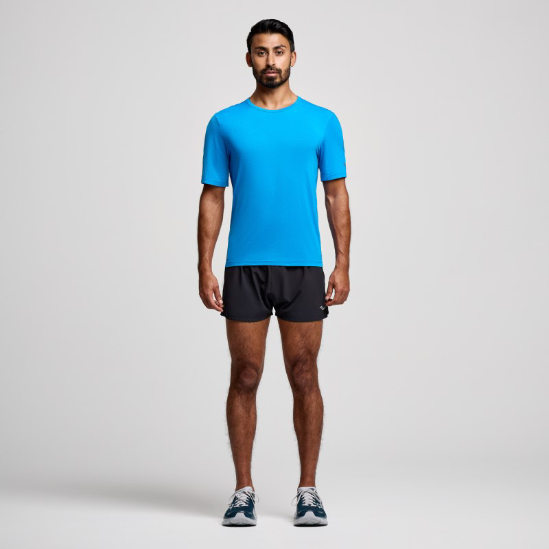 Picture of SAUCONY SAM800377 Stopwatch SS T-Shirt Ανδρικό Μπλουζάκι CBH - BLUE HEATHER