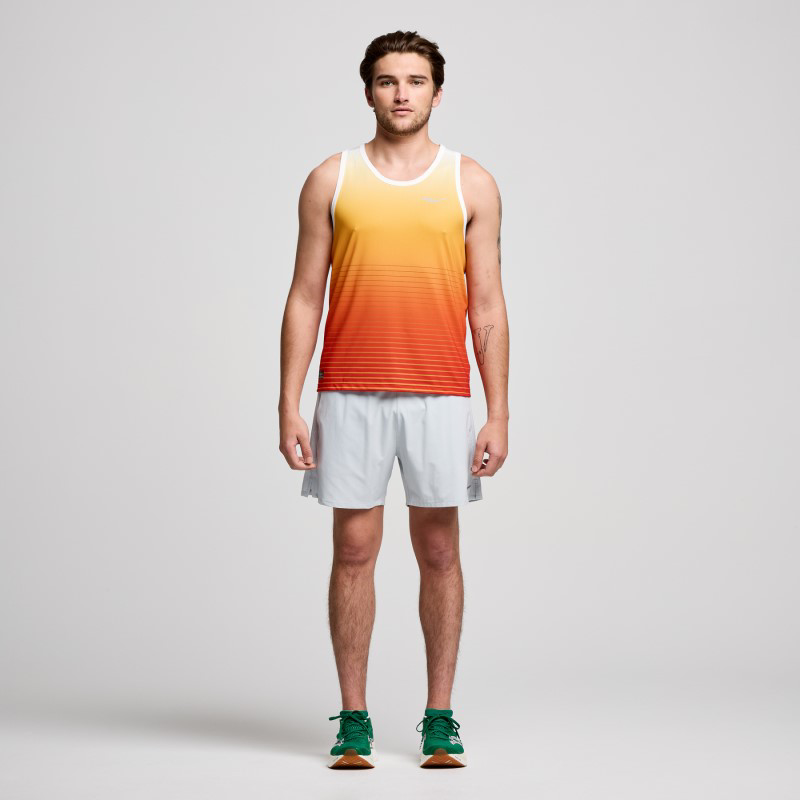 Picture of SAUCONY SAM800376 Stopwatch Graphic Singlet Ανδρικό Αμάνικο CON2 - CONFIDENT PRINT