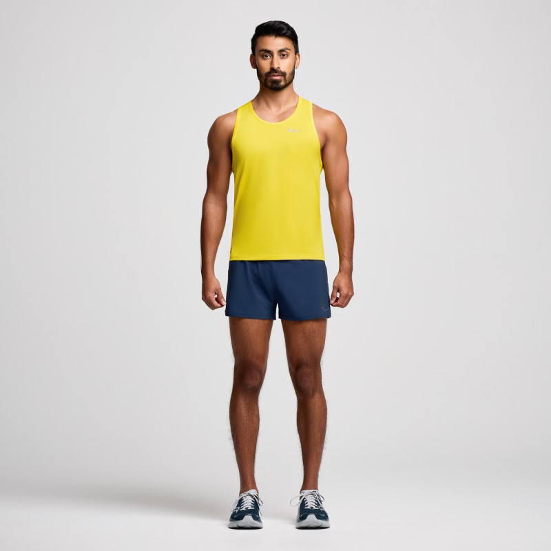 Picture of SAUCONY SAM800375 Stopwatch Singlet Ανδρικό Αμάνικο CN - CANARY