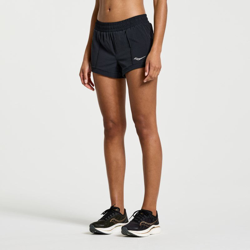 Picture of SAUCONY SAW800422 Outpace 3" Short Γυναικείο Σορτσάκι BK - BLACK