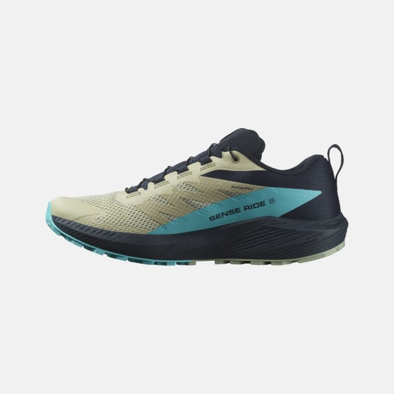 Picture of SALOMON Sense Ride 5 Ανδρικά Παπούτσια Trail Running Alfalfa / Carbon / Peacock Blue