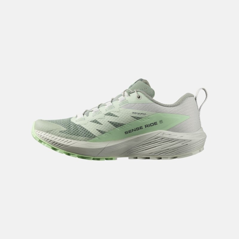 Picture of SALOMON Sense Ride 5 Γυναικεία Παπούτσια Trail Running Lily Pad / Metal / Green Ash