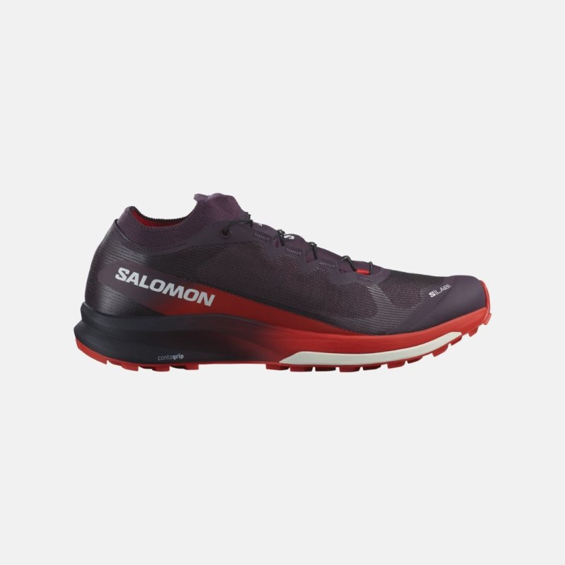 Picture of SALOMON S-Lab Ultra 3 V2 Ανδρικά Παπούτσια Trail Running Plum Perfect / Fiery Red / White