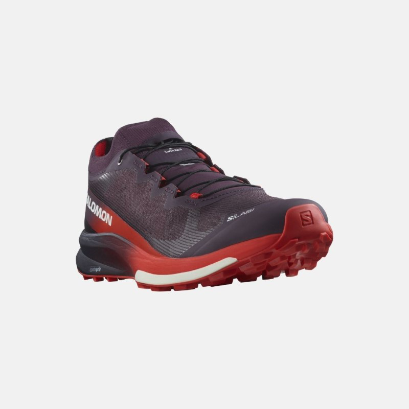 Picture of SALOMON S-Lab Ultra 3 V2 Ανδρικά Παπούτσια Trail Running Plum Perfect / Fiery Red / White