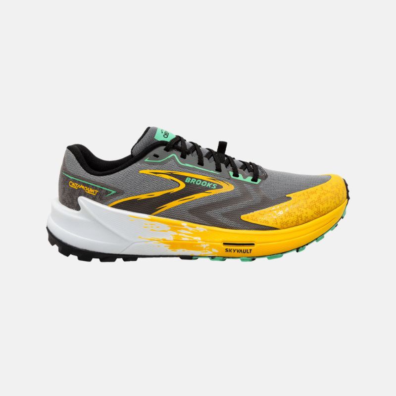 Picture of BROOKS Catamount 3 Ανδρικά Παπούτσια Trail Running 333 Lemon Chrome/Sedona Sage