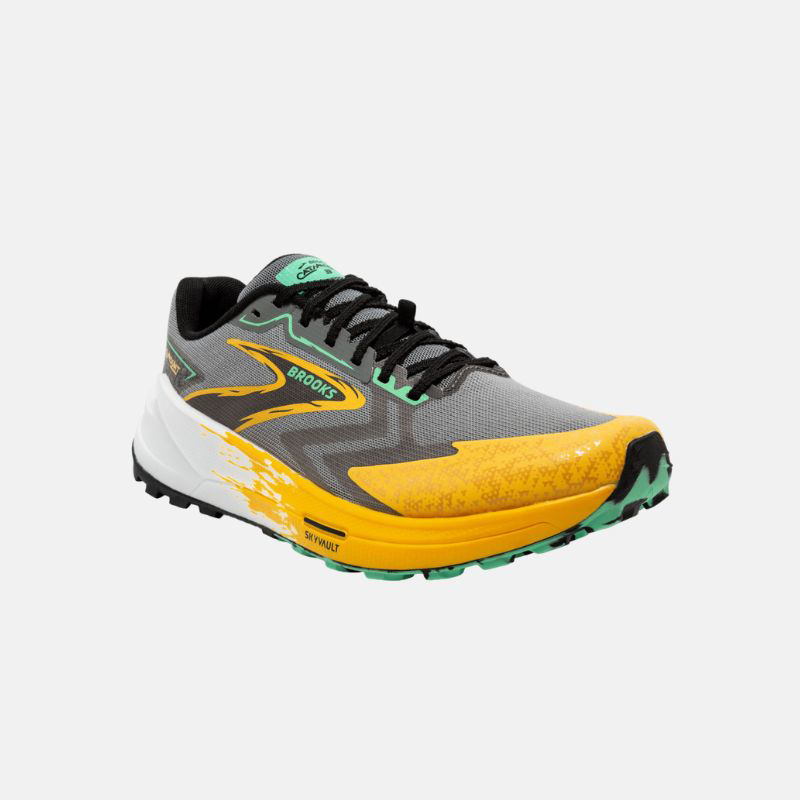 Picture of BROOKS Catamount 3 Ανδρικά Παπούτσια Trail Running 333 Lemon Chrome/Sedona Sage