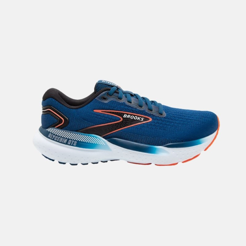 Picture of BROOKS Glycerin GTS 21 Ανδρικά Παπούτσια Running 474 Blue Opal/Black/Nasturtium