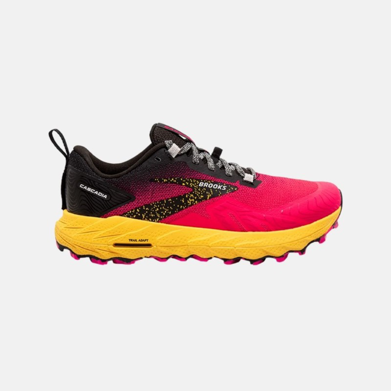 Picture of BROOKS Cascadia 17 Γυναικεία Παπούτσια Trail Running 609 Diva Pink/Black/Lemon Chrome