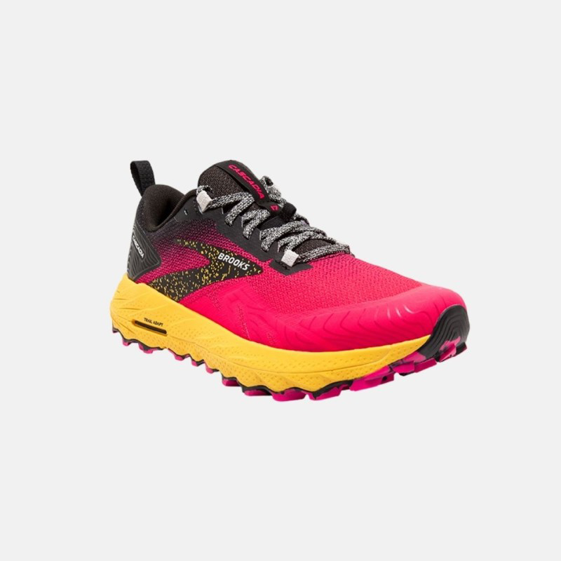 Picture of BROOKS Cascadia 17 Γυναικεία Παπούτσια Trail Running 609 Diva Pink/Black/Lemon Chrome