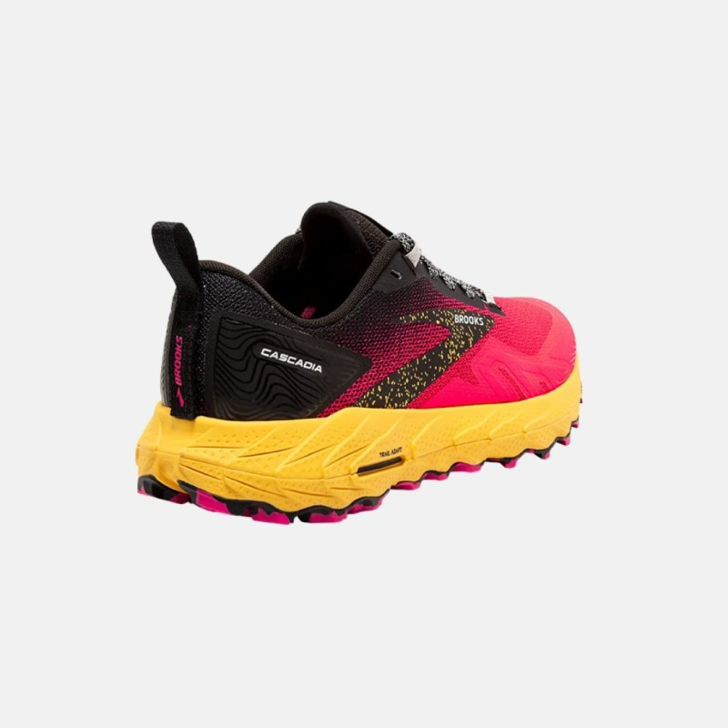 Picture of BROOKS Cascadia 17 Γυναικεία Παπούτσια Trail Running 609 Diva Pink/Black/Lemon Chrome