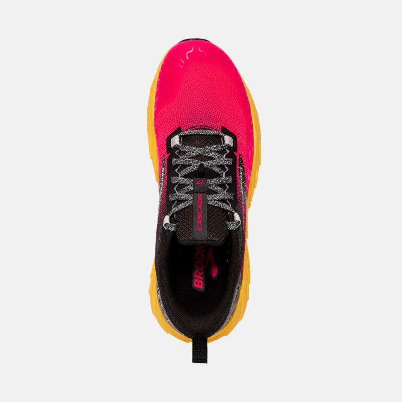 Picture of BROOKS Cascadia 17 Γυναικεία Παπούτσια Trail Running 609 Diva Pink/Black/Lemon Chrome