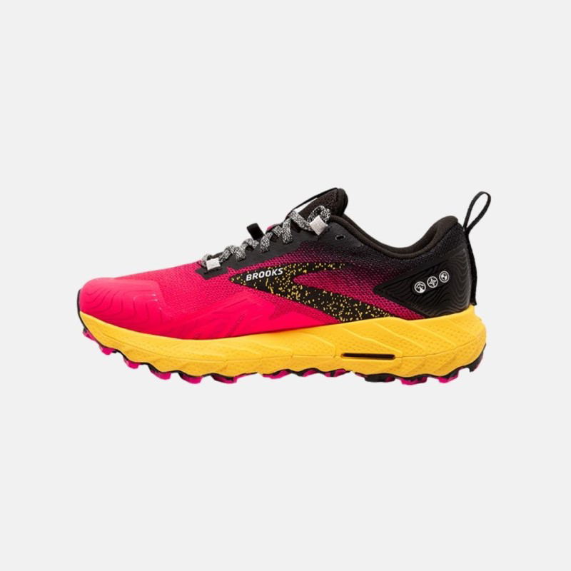 Picture of BROOKS Cascadia 17 Γυναικεία Παπούτσια Trail Running 609 Diva Pink/Black/Lemon Chrome