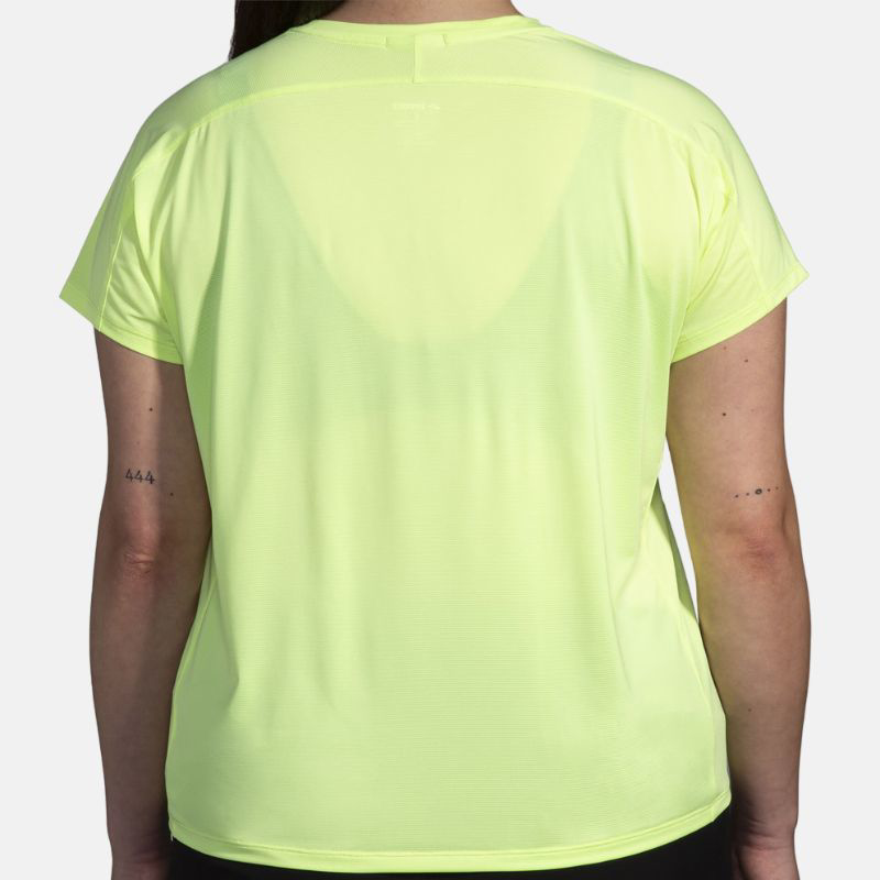 Picture of BROOKS Sprint Free SS Γυναικείο T-Shirt Τρεξίματος 707 Lt Lime/Interval Gradient