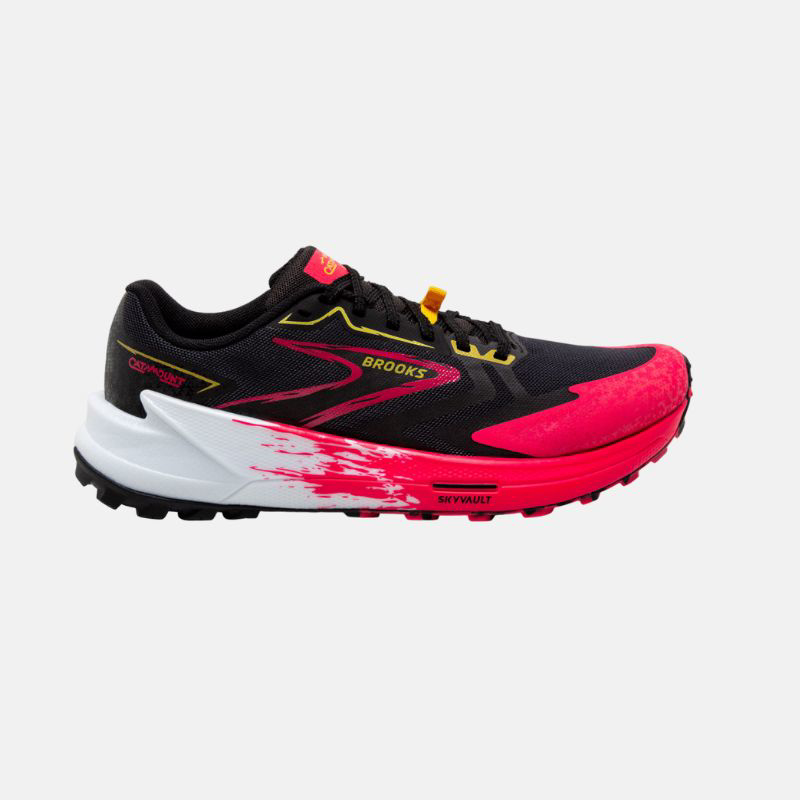 Picture of BROOKS Catamount 3 Γυναικεία Παπούτσια Trail Running 007 Black/Diva Pink/Lemon Chrome