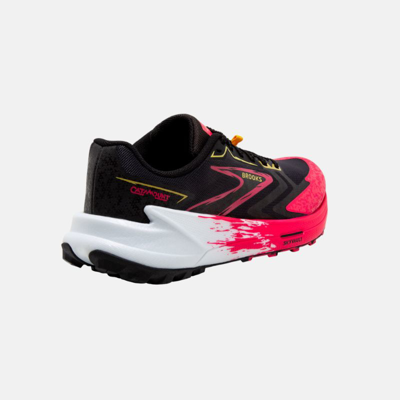 Picture of BROOKS Catamount 3 Γυναικεία Παπούτσια Trail Running 007 Black/Diva Pink/Lemon Chrome