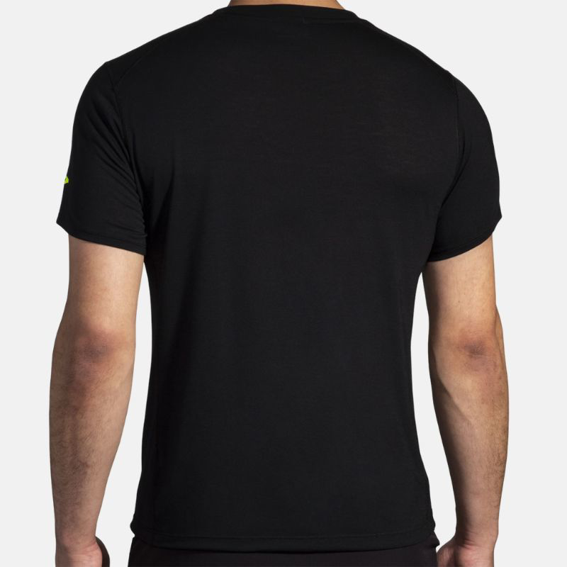 Picture of BROOKS Distance Short Sleeve 3.0 Ανδρικό T-Shirt Τρεξίματος 045 Black/BR Logo