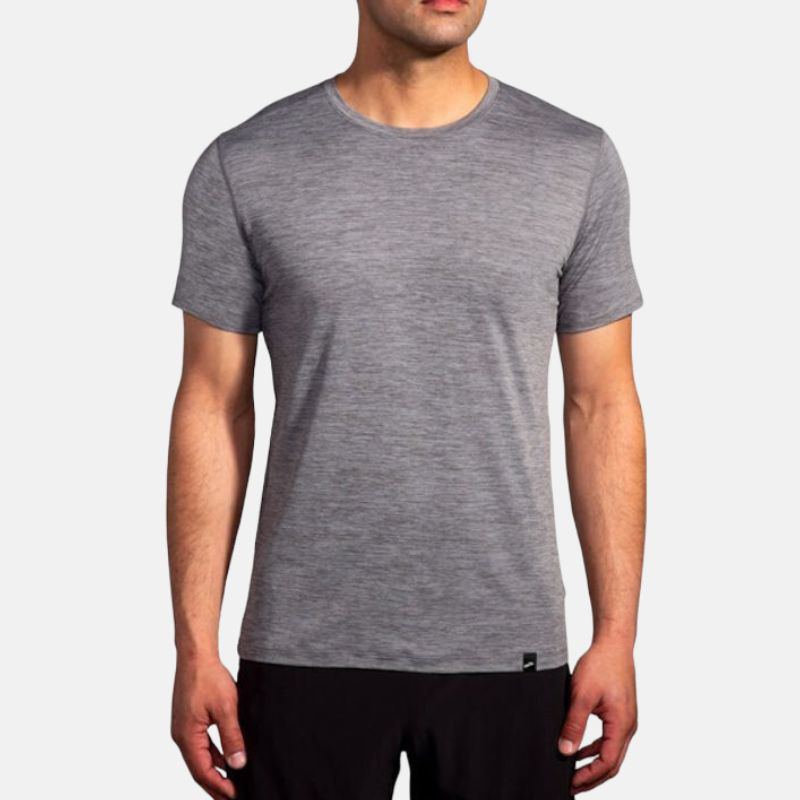 Picture of BROOKS Luxe SS Ανδρικό T-Shirt Τρεξίματος 033 Charcoal