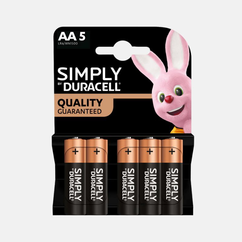 Picture of DURACELL Simply Alkaline AA - Σετ 5 Τεμάχια