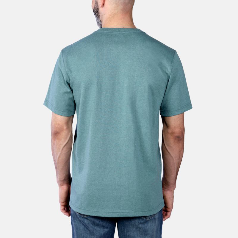 Picture of CARHARTT Relaxed Fit Heavyweight Logo Graphic T-Shirt 106091 Ανδρικό Κοντομάνικο GE1 - Sea Pine Heather