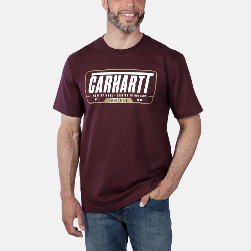 Picture of CARHARTT Relaxed Fit Heavyweight Logo Graphic T-Shirt 106091 Ανδρικό Κοντομάνικο 614 - Port