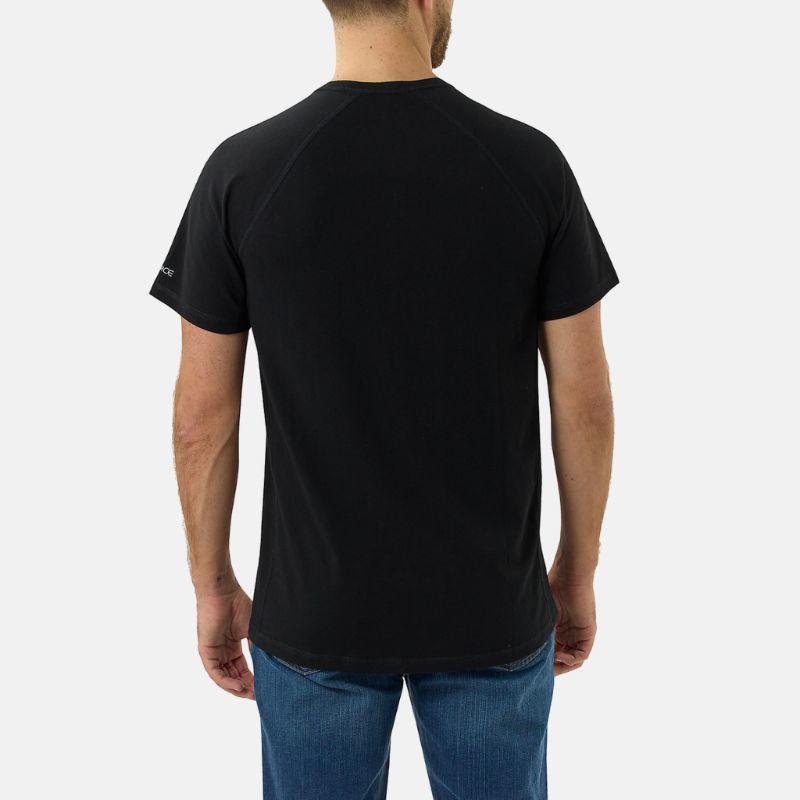 Picture of CARHARTT Force Relaxed Fit Midweight SS Block Logo T-Shirt 105203 Ανδρικό Κοντομάνικο N04 - Black