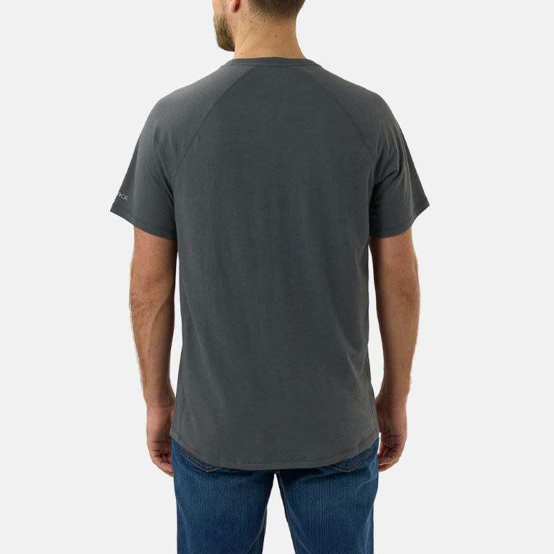 Picture of CARHARTT Force Relaxed Fit Midweight SS Block Logo T-Shirt 105203 Ανδρικό Κοντομάνικο CRH - Carbon Heather