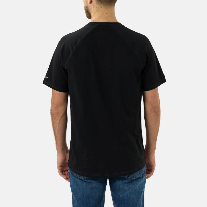 Picture of CARHARTT Force Relaxed Fit Midweight SS Pocket T-Shirt 104616 Ανδρικό Κοντομάνικο N04 - Black