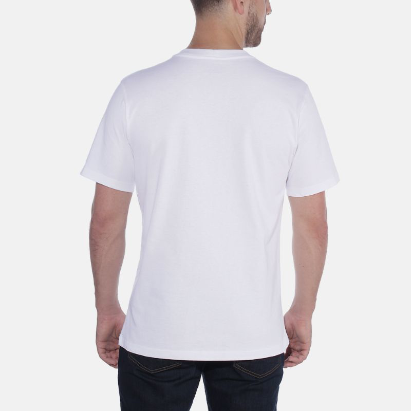 Picture of CARHARTT Relaxed Fit Heavyweight SS T-Shirt 104264 Ανδρικό Κοντομάνικο WHT - White