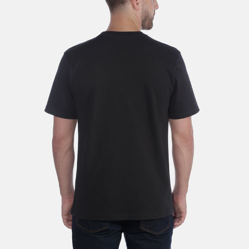 Picture of CARHARTT Relaxed Fit Heavyweight SS T-Shirt 104264 Ανδρικό Κοντομάνικο N04 - Black