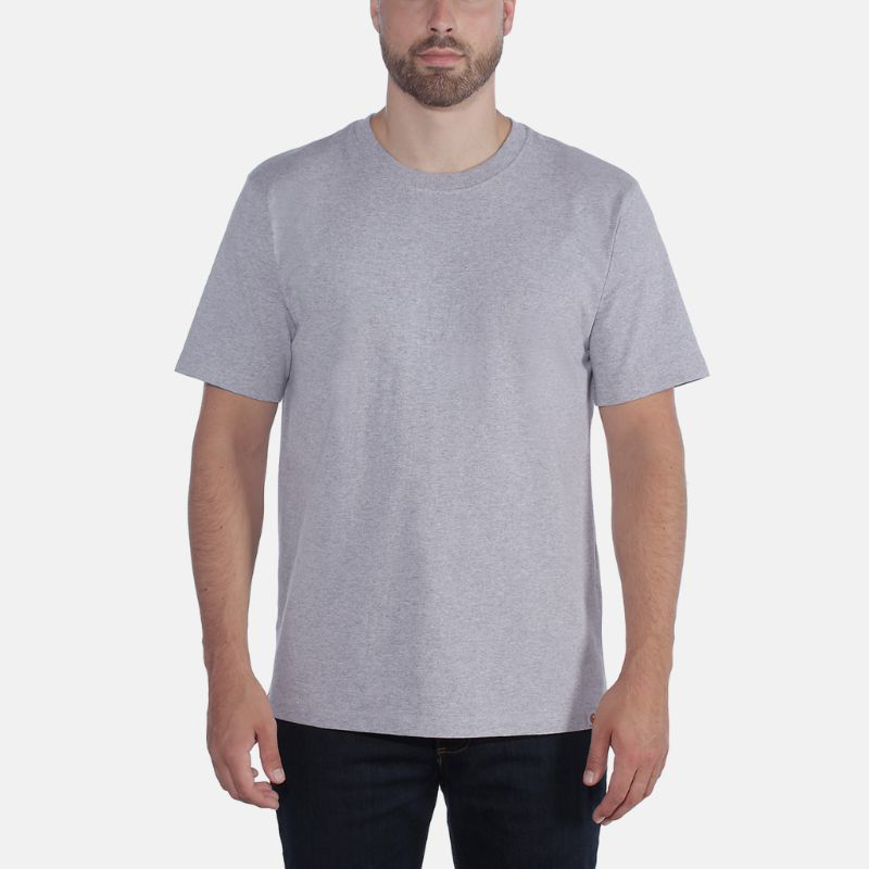 Picture of CARHARTT Relaxed Fit Heavyweight SS T-Shirt 104264 Ανδρικό Κοντομάνικο HGY - Heather Grey