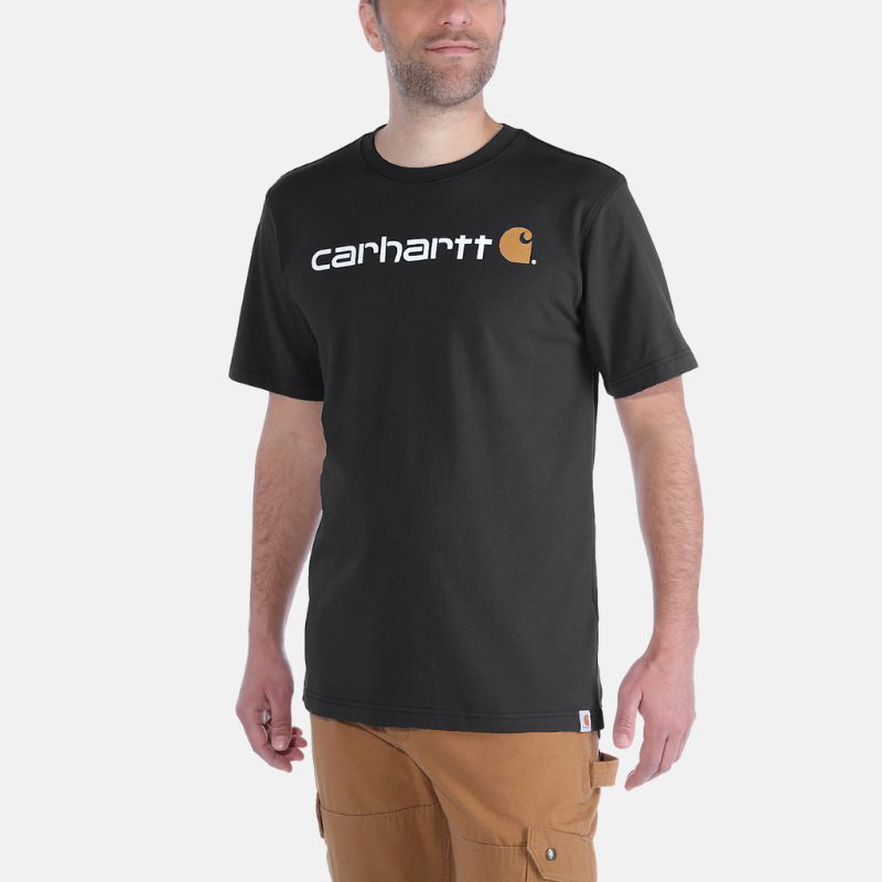 Picture of CARHARTT Relaxed Fit Heavyweight SS Logo Graphic T-Shirt 103361 Ανδρικό Κοντομάνικο 001 - Black