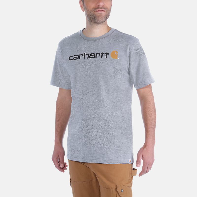 Picture of CARHARTT Relaxed Fit Heavyweight SS Logo Graphic T-Shirt 103361 Ανδρικό Κοντομάνικο 034 - Heather Grey