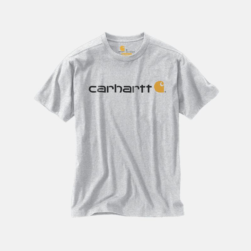 Picture of CARHARTT Relaxed Fit Heavyweight SS Logo Graphic T-Shirt 103361 Ανδρικό Κοντομάνικο 034 - Heather Grey