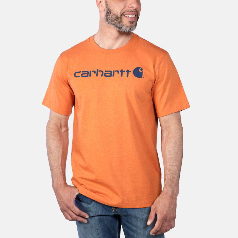 Picture of CARHARTT Relaxed Fit Heavyweight SS Logo Graphic T-Shirt 103361 Ανδρικό Κοντομάνικο Q66 - Marmalade Heather