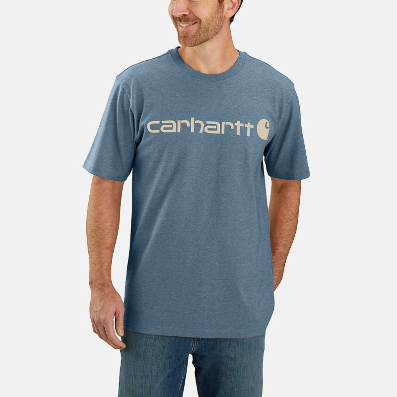 Picture of CARHARTT Relaxed Fit Heavyweight SS Logo Graphic T-Shirt 103361 Ανδρικό Κοντομάνικο HH5 - Thundercloud Heather