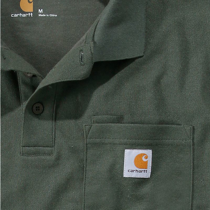 Picture of CARHARTT Loose Fit Midweight SS Pocket Polo K570 Ανδρικό Κοντομάνικο Moss