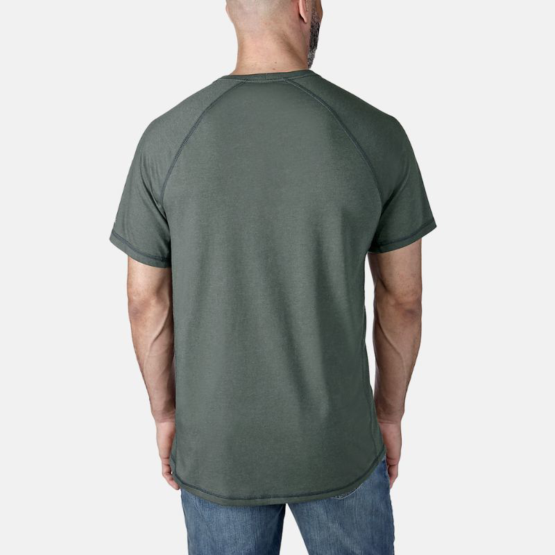 Picture of CARHARTT Force Relaxed Fit Midweight SS Block Logo T-Shirt 106653 Ανδρικό Κοντομάνικο CRH - Carbon Heather