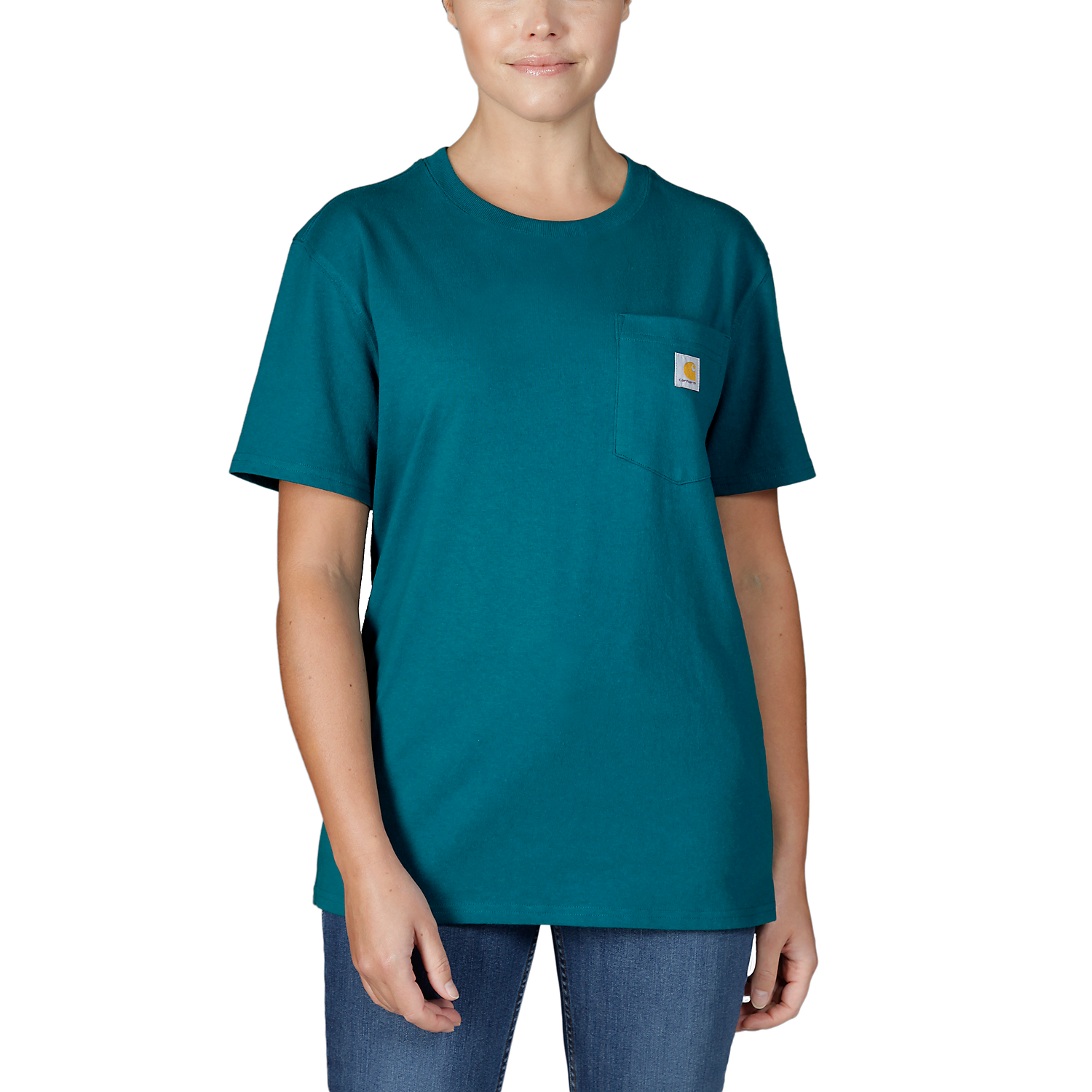 Picture of CARHARTT Loose Fit K87 Pocket T-Shirt 103067 Γυναικείο Κοντομάνικο HA5 - Shared Spruce