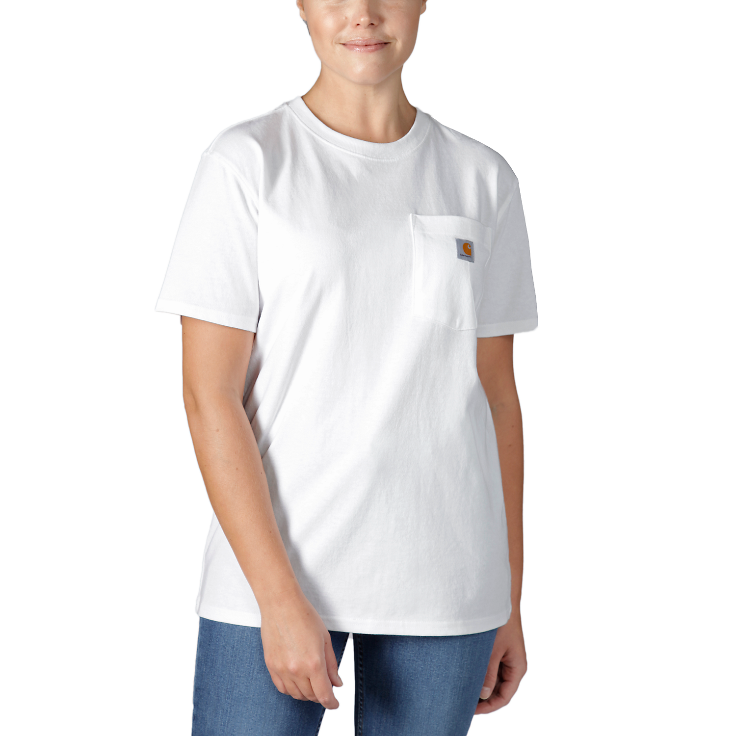 Picture of CARHARTT Loose Fit K87 Pocket T-Shirt 103067 Γυναικείο Κοντομάνικο 100 - White