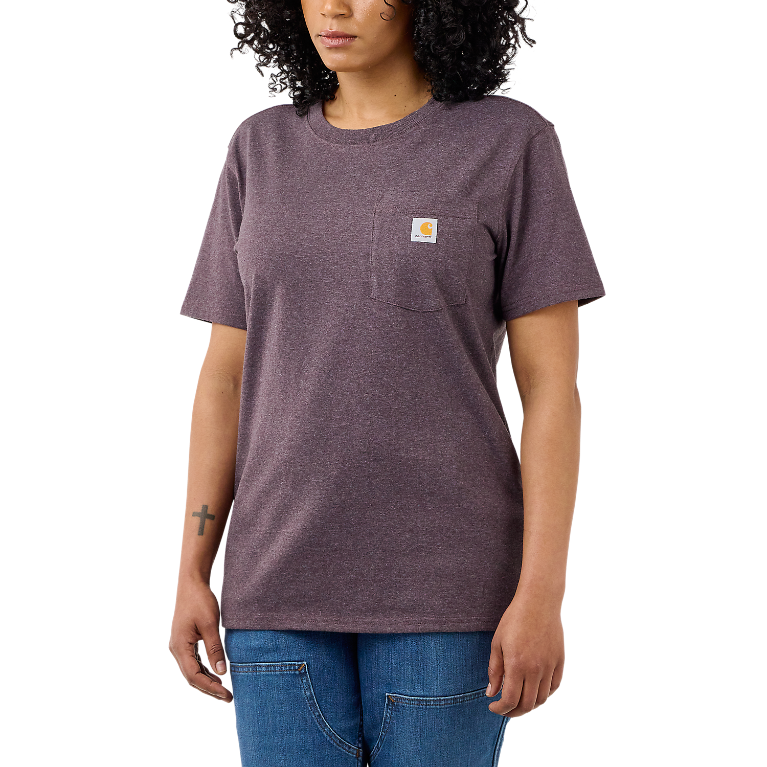 Picture of CARHARTT Loose Fit K87 Pocket T-Shirt 103067 Γυναικείο Κοντομάνικο V27 - Blackberry Heather