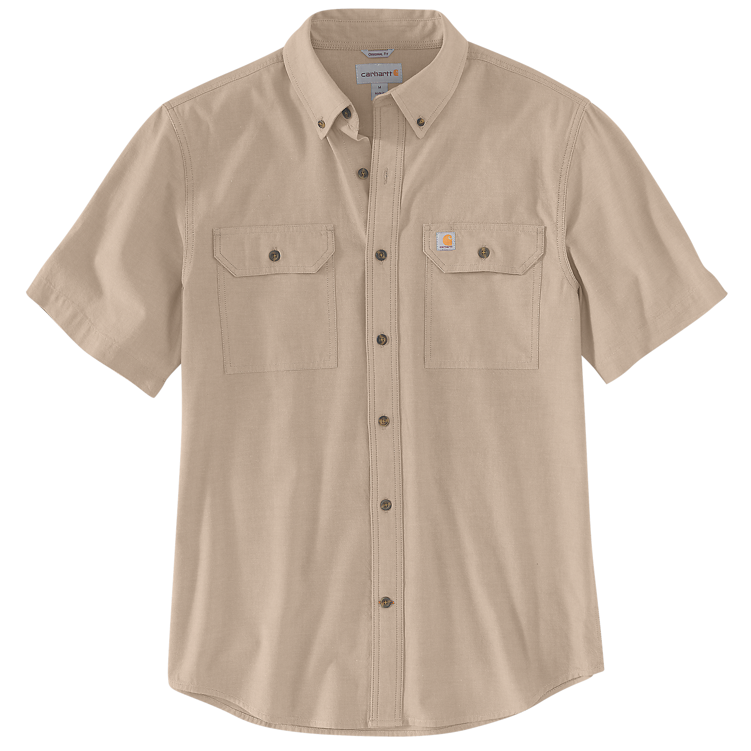 Picture of CARHARTT Loose Fit Midweight Chambray SS Shirt 104369 Ανδρικό Πουκάμισο 256 - Dark Tan Chambray