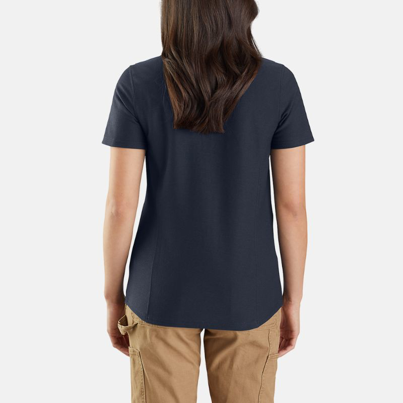 Picture of CARHARTT Relaxed Fit Midweight SS Pocket Polo T-Shirt 104229 Γυναικείο Κοντομάνικο NVY - Navy