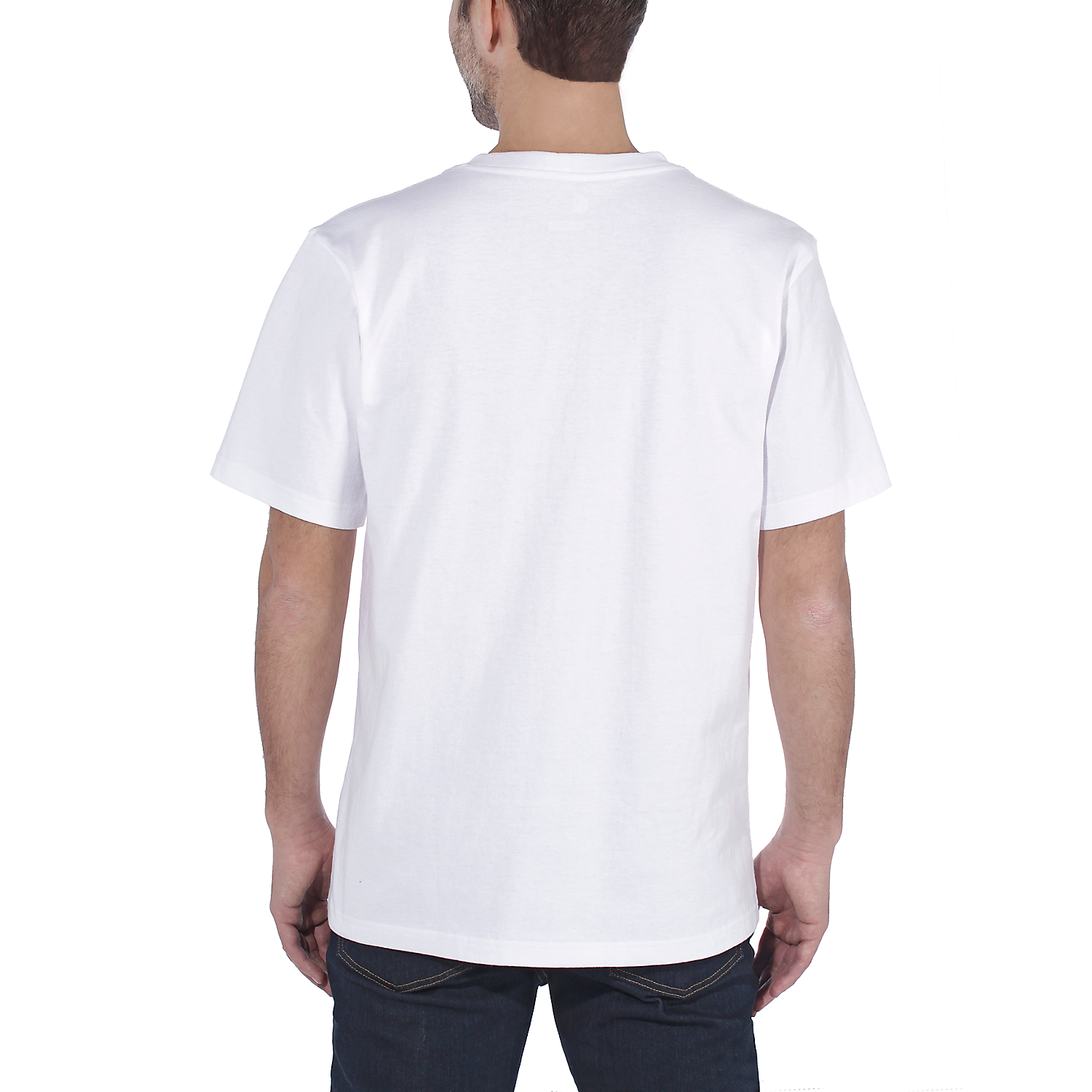 Picture of CARHARTT Relaxed Fit K87 Pocket T-Shirt 103296 Ανδρικό Κοντομάνικο 100 - White