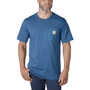 Εικόνα της CARHARTT Relaxed Fit K87 Pocket T-Shirt 103296 Ανδρικό Κοντομάνικο HF1 - Deep Lagoon Heather