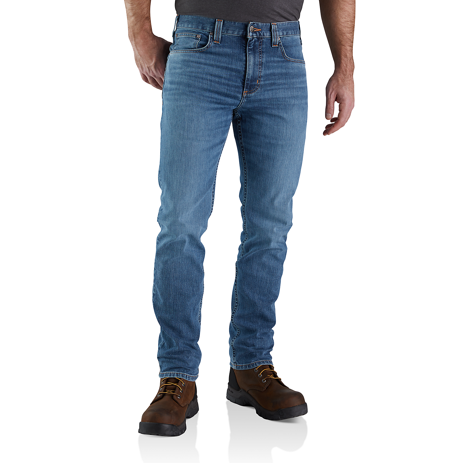 Picture of CARHARTT Rugged Flex Slim Fit 5 Pocket Tapered Jean 102807 Ανδρικό Παντελόνι Tζιν H39 - Houghton